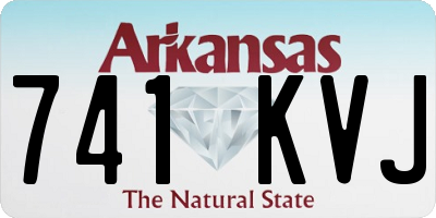 AR license plate 741KVJ
