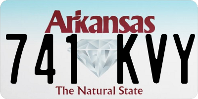 AR license plate 741KVY