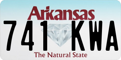 AR license plate 741KWA