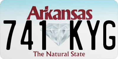 AR license plate 741KYG