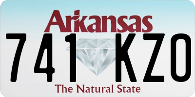 AR license plate 741KZO