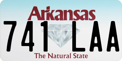 AR license plate 741LAA