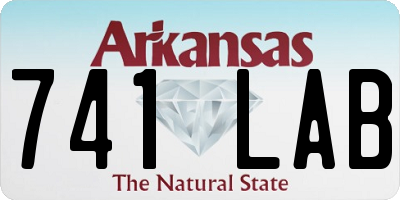 AR license plate 741LAB