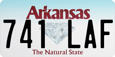 AR license plate 741LAF