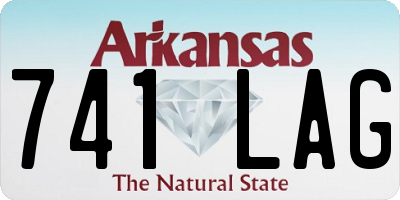 AR license plate 741LAG
