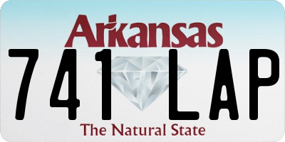 AR license plate 741LAP