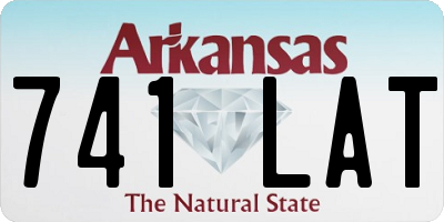 AR license plate 741LAT