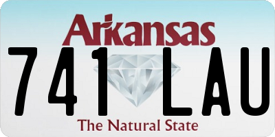 AR license plate 741LAU