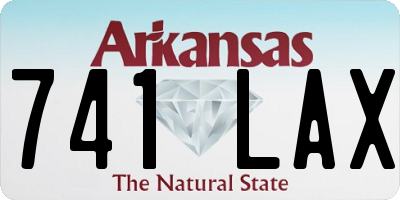 AR license plate 741LAX