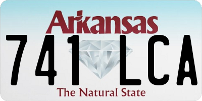 AR license plate 741LCA