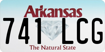 AR license plate 741LCG