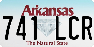 AR license plate 741LCR