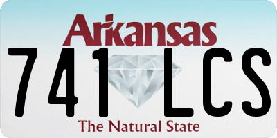 AR license plate 741LCS