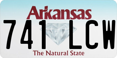 AR license plate 741LCW