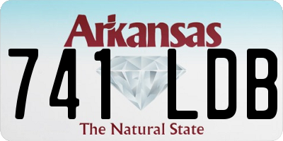 AR license plate 741LDB