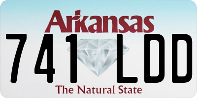 AR license plate 741LDD