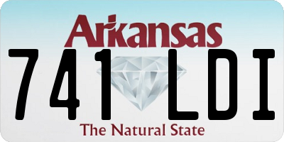 AR license plate 741LDI