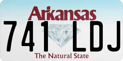 AR license plate 741LDJ
