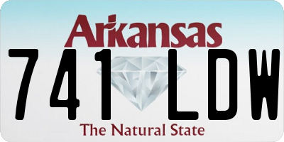 AR license plate 741LDW