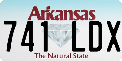 AR license plate 741LDX
