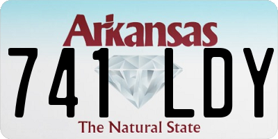 AR license plate 741LDY