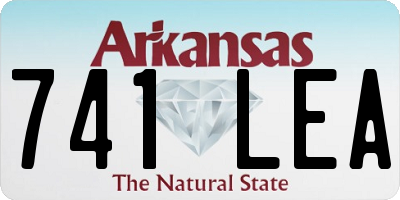 AR license plate 741LEA