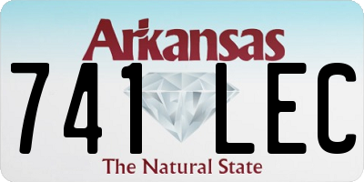 AR license plate 741LEC