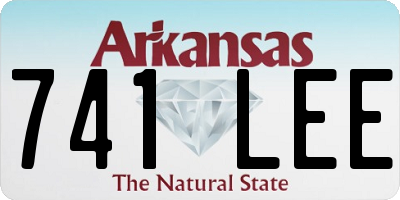AR license plate 741LEE