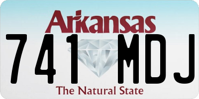 AR license plate 741MDJ