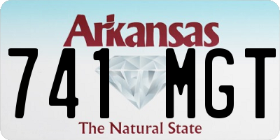 AR license plate 741MGT