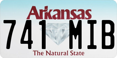AR license plate 741MIB