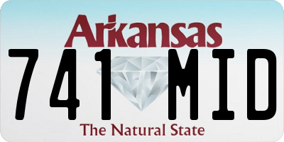 AR license plate 741MID