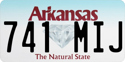 AR license plate 741MIJ