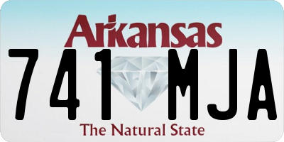 AR license plate 741MJA