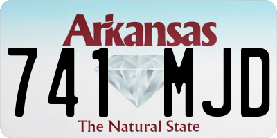 AR license plate 741MJD