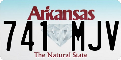 AR license plate 741MJV