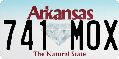 AR license plate 741MOX
