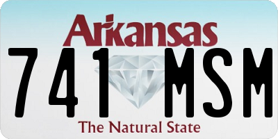 AR license plate 741MSM