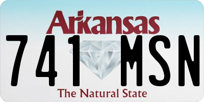 AR license plate 741MSN