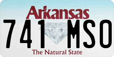 AR license plate 741MSO