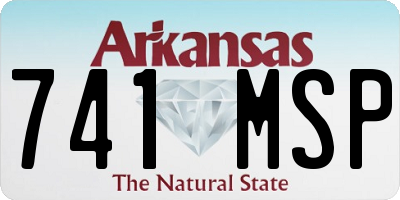 AR license plate 741MSP