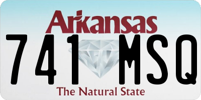 AR license plate 741MSQ