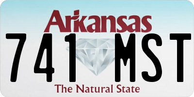 AR license plate 741MST