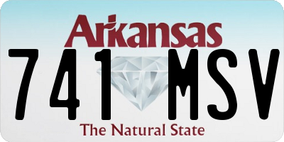 AR license plate 741MSV
