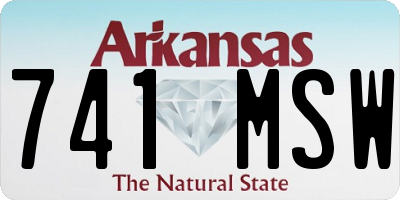 AR license plate 741MSW