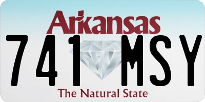 AR license plate 741MSY
