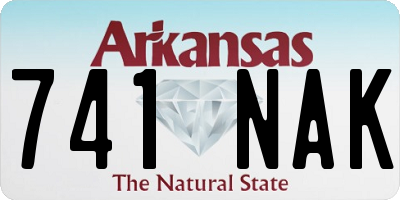 AR license plate 741NAK