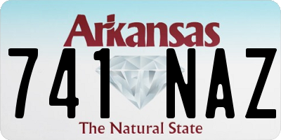 AR license plate 741NAZ