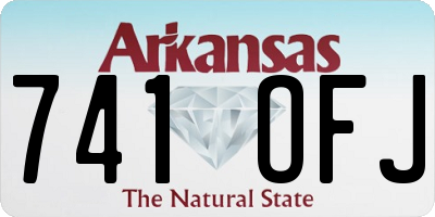 AR license plate 741OFJ