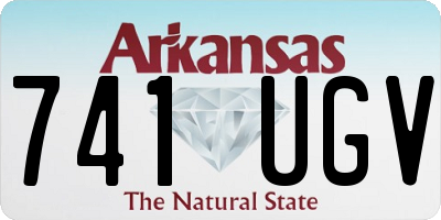 AR license plate 741UGV